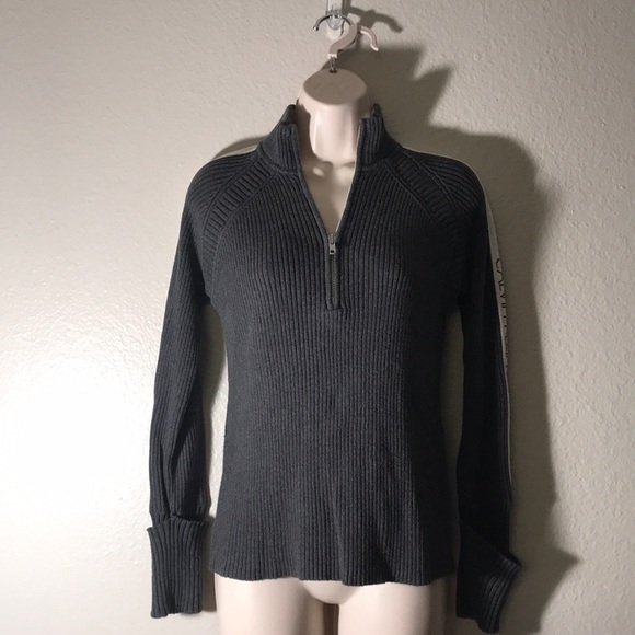 CALVIN KLEIN JEANS QUARTER ZIP SWEATER TOP - Picture 2 of 6